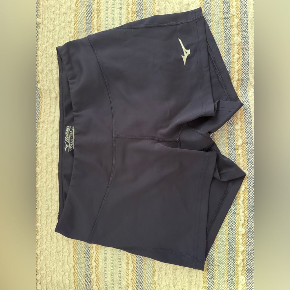 Mizuno Navy Blue Volleyball Shorts with Logo